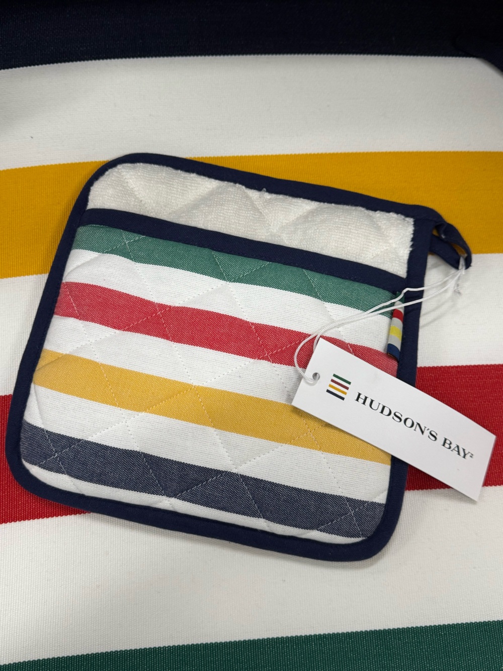 HBC STRIPES - Hudson's Bay Stripes Signature Pot Holder, BRAND NEW